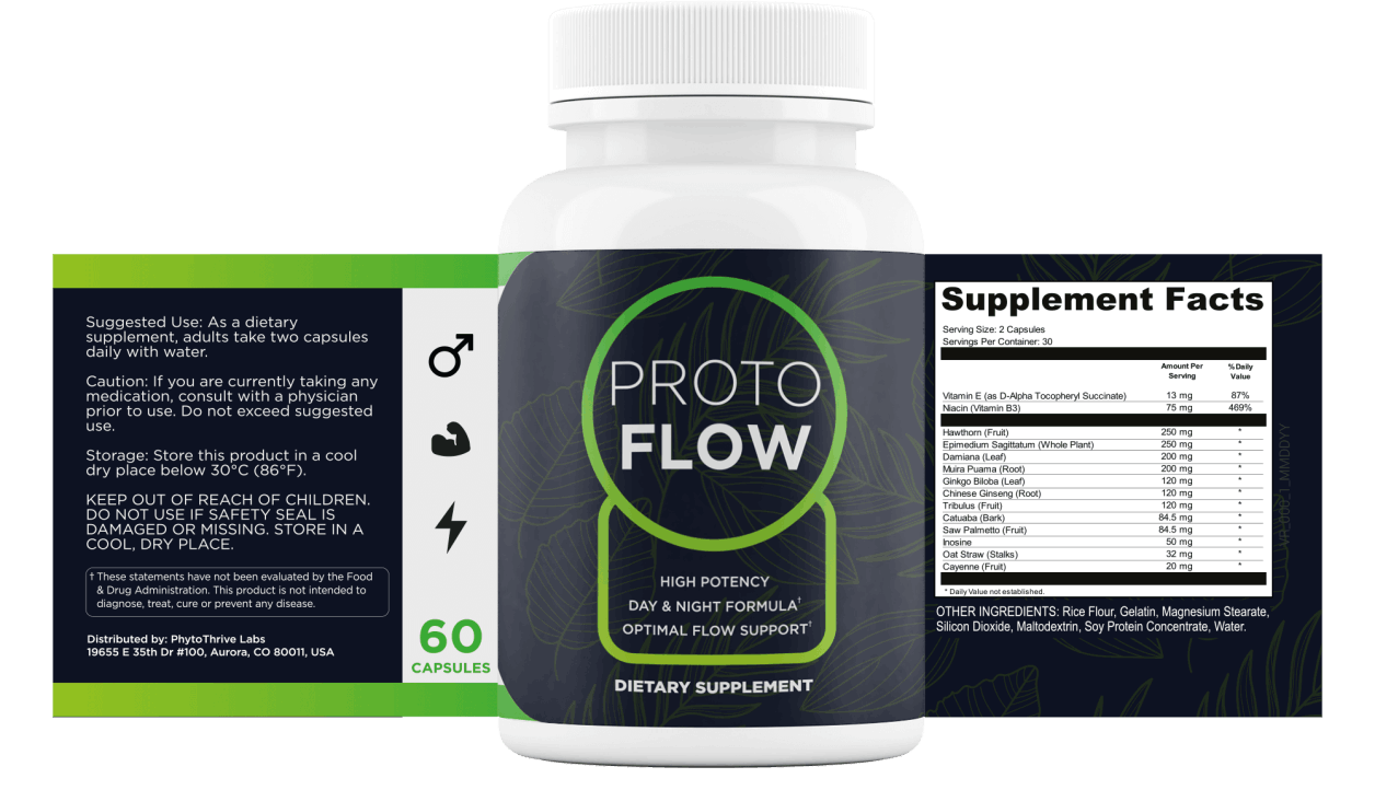 ProtoFlow Supplement Bottle with Official Label