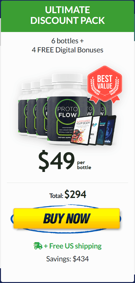 Ultimate Discount Pack ProtoFlow 6 Bottles With Free Bonuses